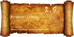 Krebsz Ilona névjegykártya