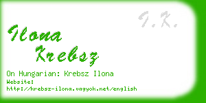 ilona krebsz business card